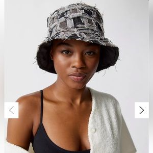 Urban Outfitters Frayed Patchwork Bucket Hat